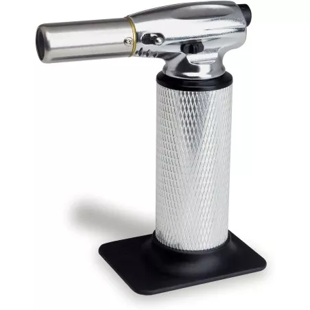 Soplete de gas Lacor 68988 profesional 40 ml con diseño metálico y base antideslizante para uso seguro y fácil manejo.