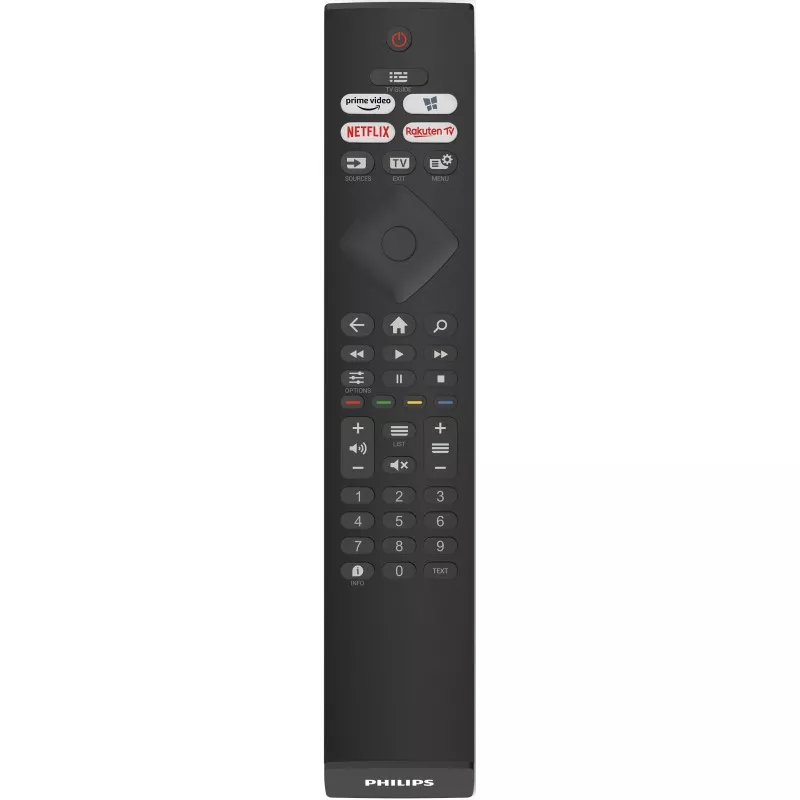 Smart TV Philips 50PUS7608/12 50\" LED 4K UHD con diseño moderno y acabado en negro, control remoto incluido