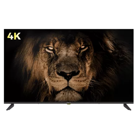 TV NEVIR 50\" NVR-TV8050S-UHDTS con diseño moderno en negro y resolución 4K, ideal para disfrutar películas y series.