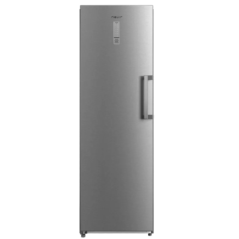 Congelador Dual Nevir NVR-5621CVSDI 272 L inox, acabado inoxidable, diseño vertical y eficiente.