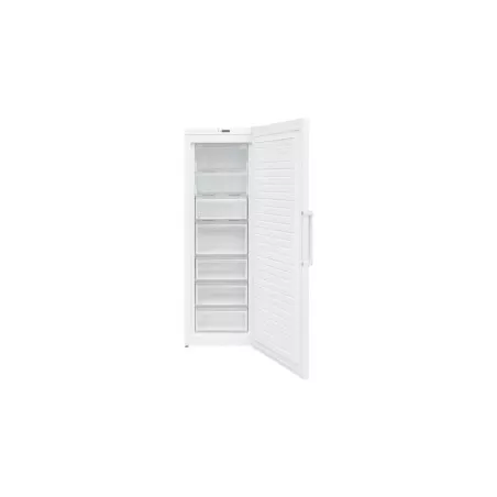 Congelador Newpol NWFZ1851.1 280 L No Frost blanco con diseño vertical y múltiples compartimientos de almacenamiento.
