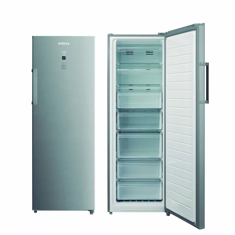 Congelador Edesa EZS-1732 NF EX 238 L Total No Frost de acero inoxidable con sistema No Frost y 6 cajones amplios