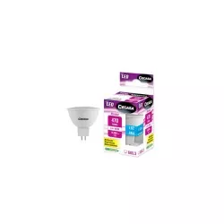 BOMBILLA CEGASA LED DIC 6 WGU5.3 470 de 6W, color blanco, diseño compacto para iluminación eficiente.