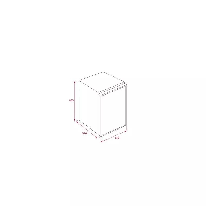 Congelador Teka RSF 10080 EU 86 L Inverter blanco compacto con acabado liso y diseño minimalista.