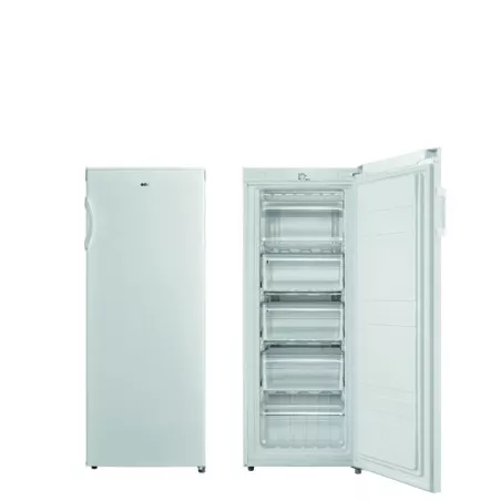 CONGEL. EDESA EZS-1412 NF/A WH 142X55 CICLICO color blanco, diseño vertical, con cinco compartimentos y eficiencia energética.