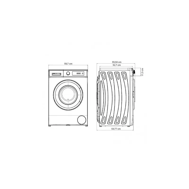 Lavadora Newpol NWT0810 8 kg 1000 rpm clase D de diseño frontal con acabado blanco y panel de control intuitivo