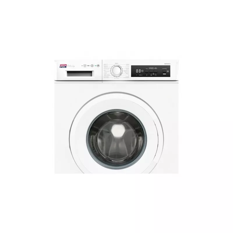 Lavadora Newpol NWT0810 8 kg 1000 rpm clase D blanca con panel digital y carga frontal