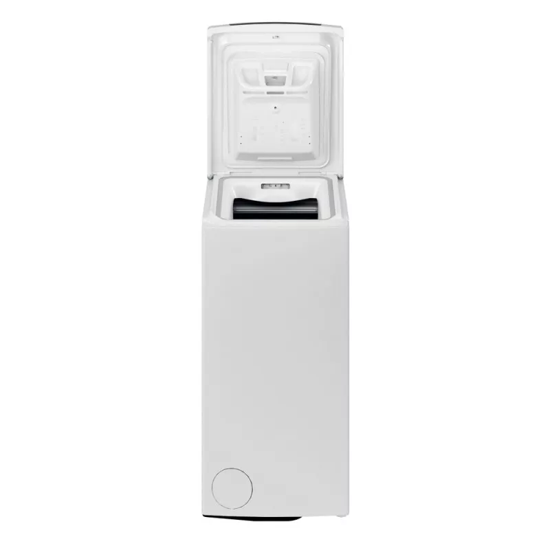 Lavadora superior Whirlpool TDLR 7220SS 7 kg 1200 rpm color blanco con diseño compacto y fácil acceso al tambor.