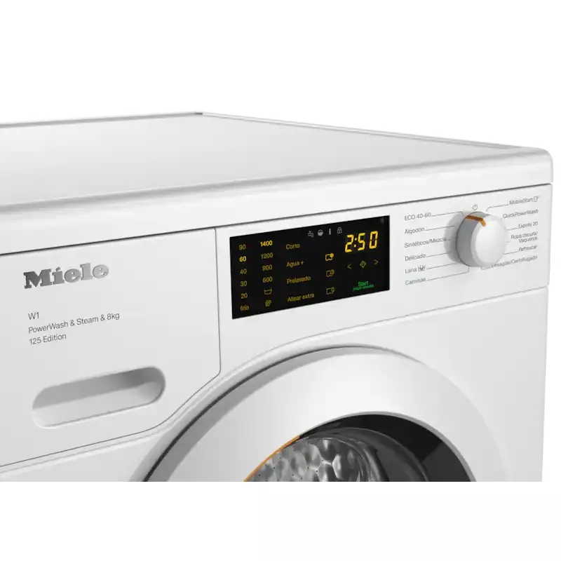 LAVADORA MIELE WCB 380 WCS 8KG 1400R BCA blanca con panel digital y eficiencia energética A+++