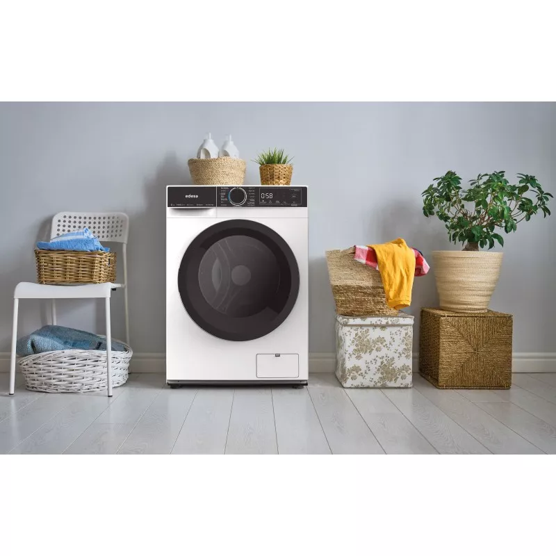 LAVADORA EDESA EWF-8403 WH 8KG 1400 BCA blanca de carga frontal, 8 kg de capacidad y eficiencia energética B.