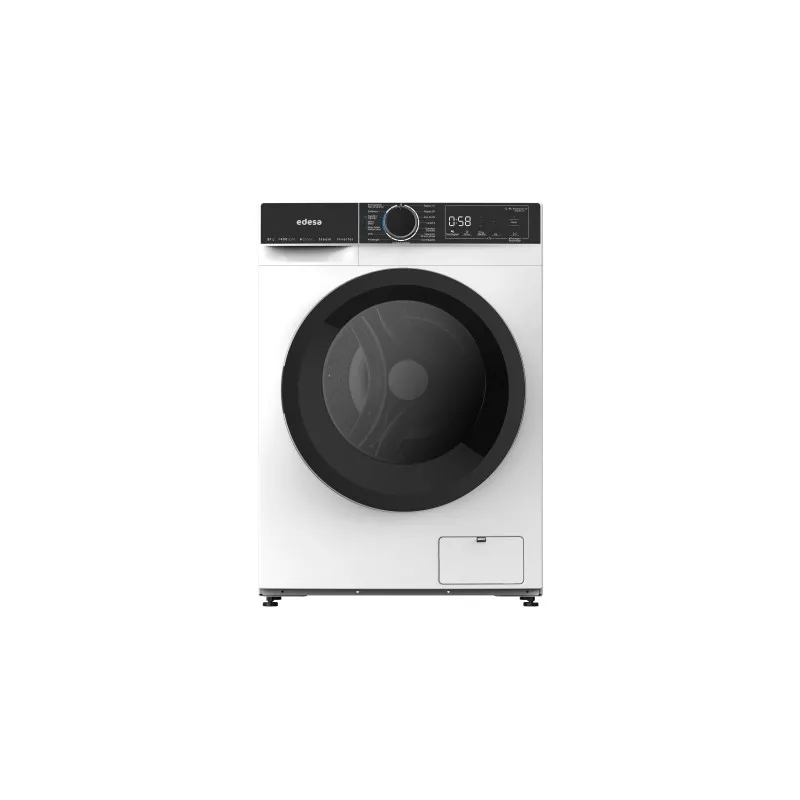 LAVADORA EDESA EWF-8403 WH 8KG 1400 BCA de color blanco, con carga frontal y diseño moderno.