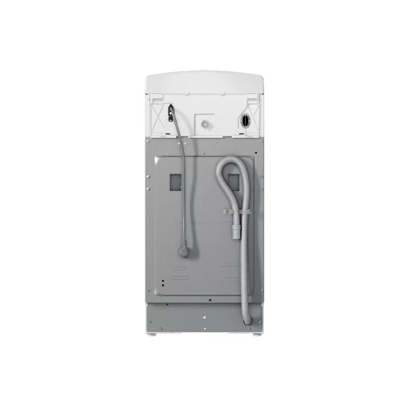 Lavadora superior Whirlpool TDLR 6040L 6 kg 1000 rpm color blanco con diseño compacto y conexiones traseras.