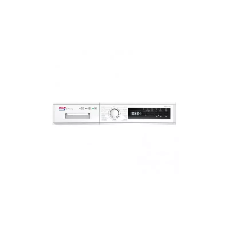 LAVADORA NEWPOOL NWT 21214 12KG 1400 A WIFI blanca con panel digital y eficientes programas de lavado.