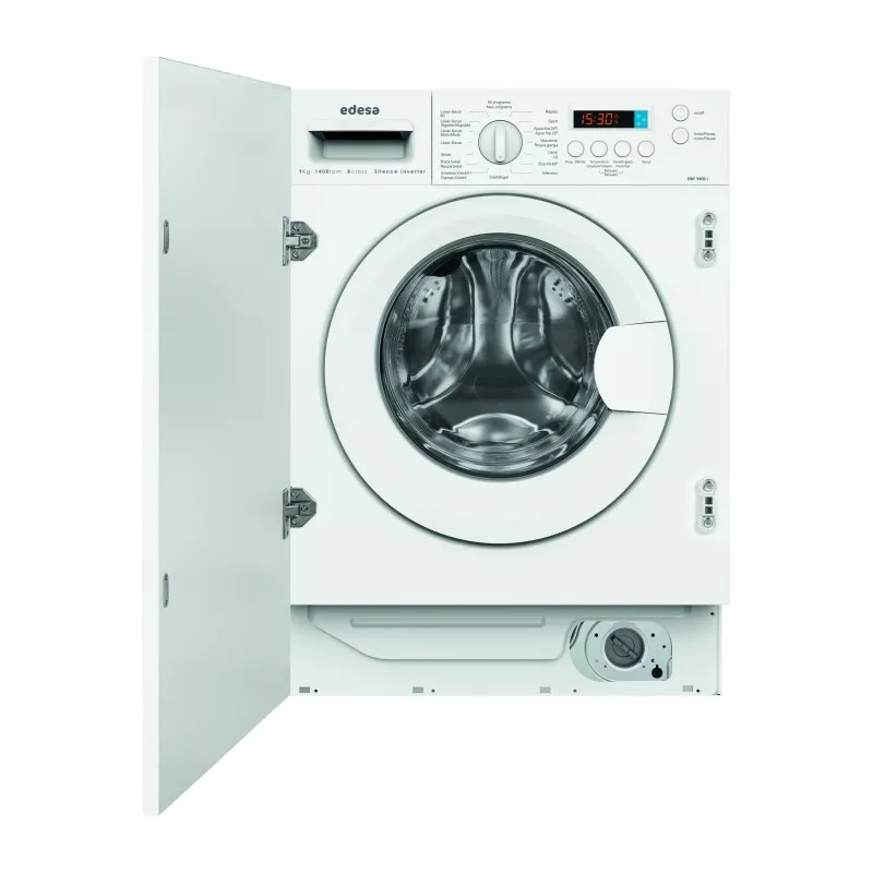 Lavadora integrable Edesa EWF-9400 I 9 kg 1400 rpm blanca con panel digital y tambor de acero inoxidable