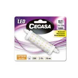 BOMBILLA CEGASA LED 11,5 W R7s 118MM 327323 blanca, tecnología LED, alto rendimiento y larga duración.