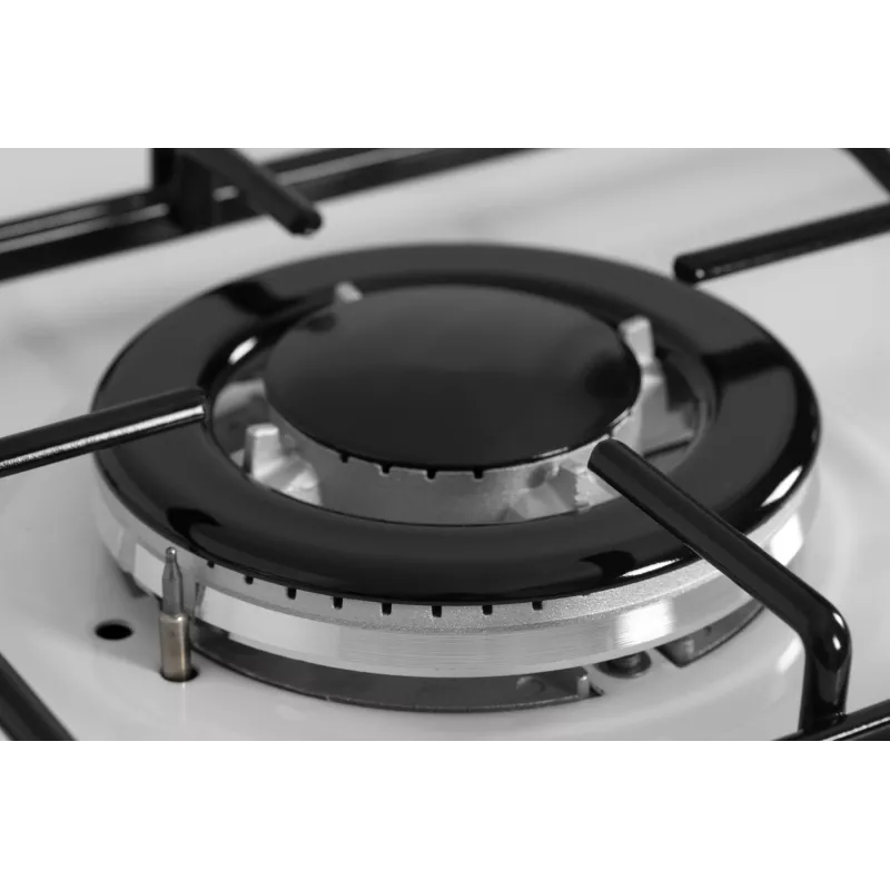 Cocina gas Nevir NVR-CB3H 3 fuegos wok con acabado negro y detalles en acero inoxidable.