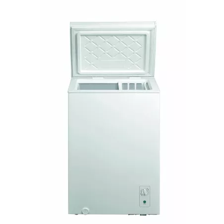 Congelador horizontal Edesa EZH-1011/C 99 L blanco con diseño práctico y facilidad de acceso superior.