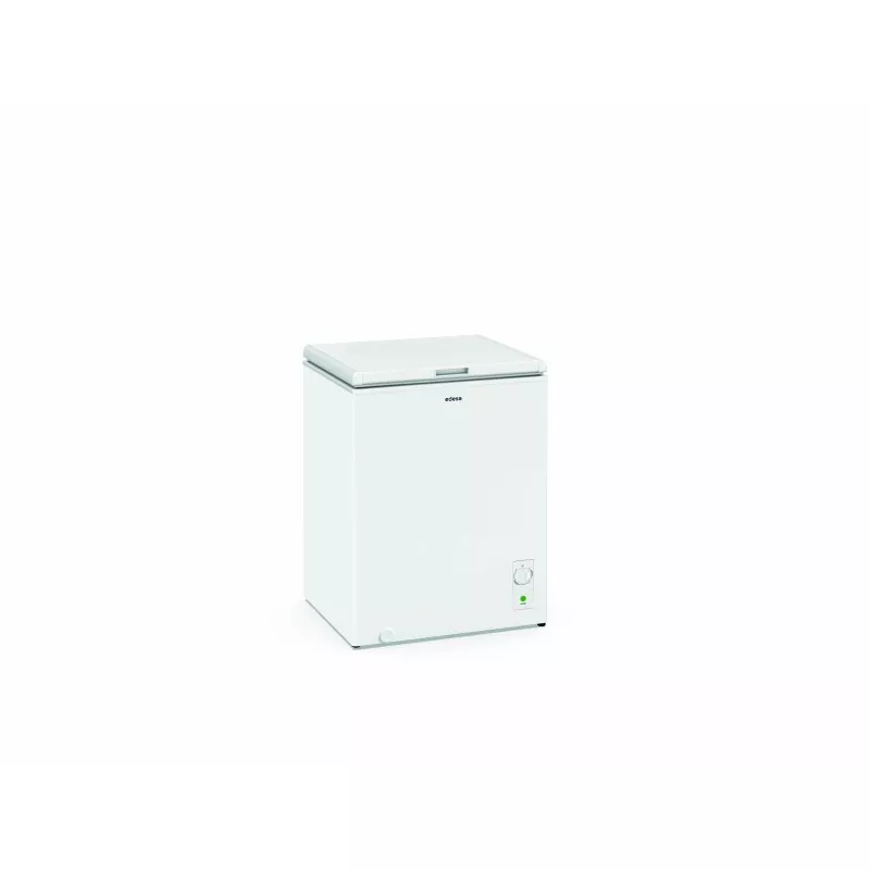 Congelador horizontal Edesa EZH-1011/C 99 L blanco con diseño compacto y eficiente para almacenamiento de alimentos.