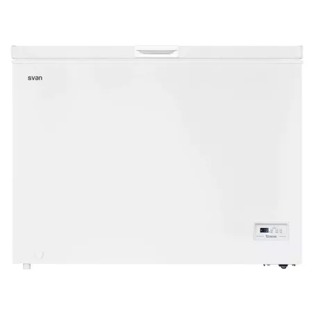 Congelador horizontal Svan SCH3000FDC 287 L Dual blanco con diseño práctico y capacidad para almacenamiento eficiente.