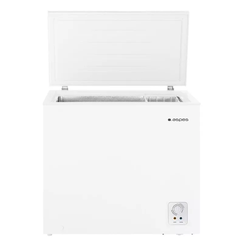 Congelador horizontal Aspes ACH2000FDC 198 L Dual blanco con diseño práctico y tapa de apertura superior.