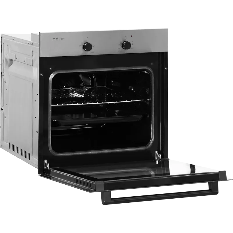 Horno encastrable Nevir NVR-HEM3-62L 62 L inox con diseño moderno y acabado en acero inoxidable.