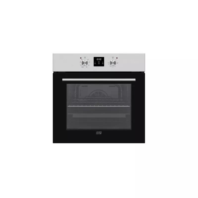 Horno multifunción New Pol NWH65HGX 69 L Vap Clean negro con puerta de cristal y panel de control digital