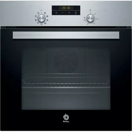 Horno multifunción Balay 3HB2031X0 66 L inox con diseño elegante, acabado en acero inoxidable y panel digital.