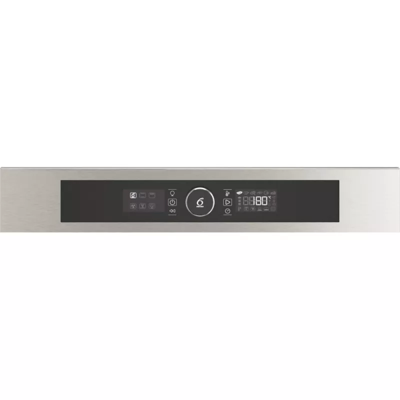 Horno pirolítico Whirlpool OAKZ9 7961 SP IX 73 L acero inoxidable con panel táctil negro y control digital.
