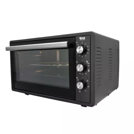 Horno sobremesa TM Electron TMPHO037 37 L 1650 W de color negro con acabado moderno y diseño compacto.