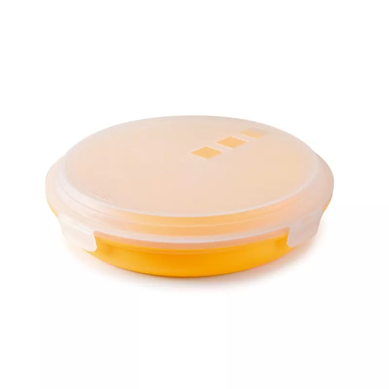 Portatortillas Ibili 749100 26 cm melocotón de plástico con tapa hermética y diseño redondo para mantener frescas las tortillas