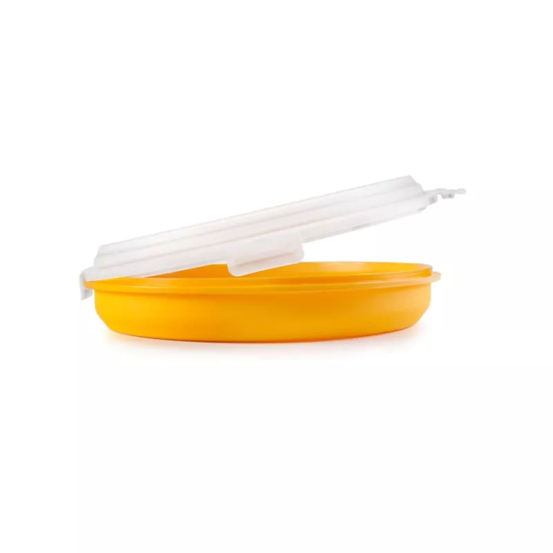 PORTATORTILLA 26 CM.749100 IBILI en color amarillo con tapa blanca, plástico resistente y diseño ideal para conservar tortillas.