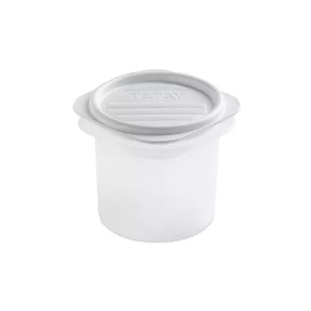 TAPER TATAY 0.30L 1160001 BCO cilíndrico de plástico blanco con tapa hermética ideal para almacenamiento.