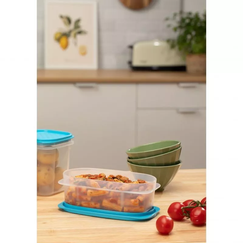 Tupper Tatay Top Flex 1163000 0,5 L azul, plástico resistente, diseño hermético y versátil para almacenamiento de alimentos.