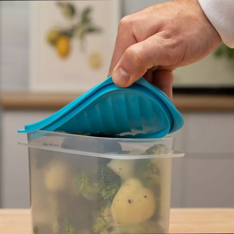 Tupper Tatay Top Flex 1163100 1,2 L azul con tapa flexible y material plástico apto para alimentos