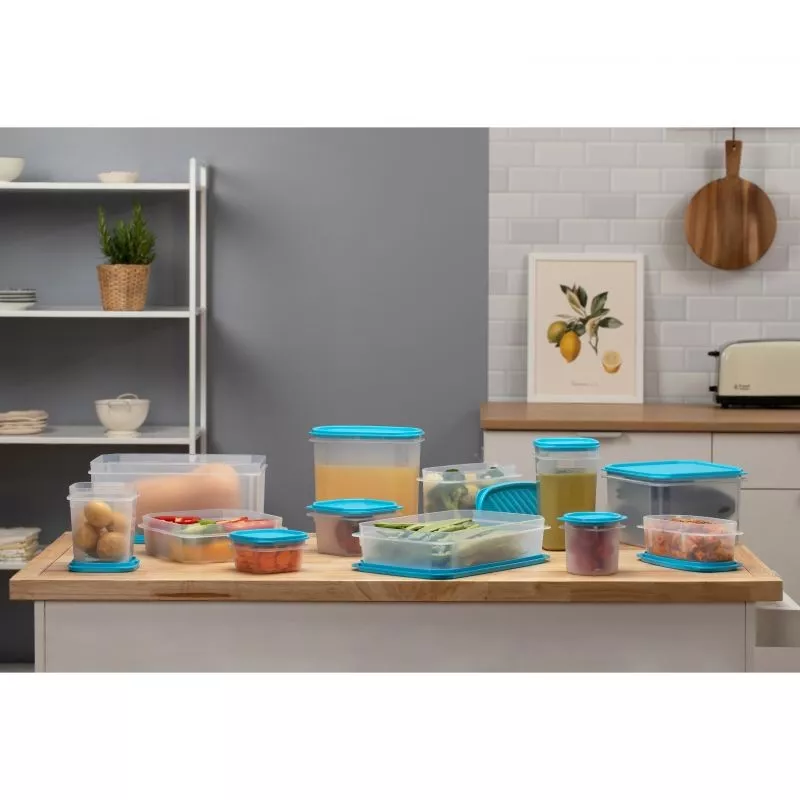 Tupper Tatay Top Flex 1163100 1,2 L azul de plástico, hermético, apilable y resistente para almacenar alimentos.