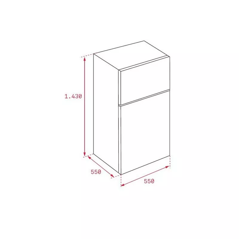 Frigorífico 2 puertas Teka FTM 240 blanco 204 L acabado brillante y diseño moderno con capacidad óptima para el hogar.