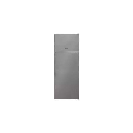Frigorífico 2 puertas New Pol NWFR144X inox 213 L con acabado de acero inoxidable y diseño moderno.