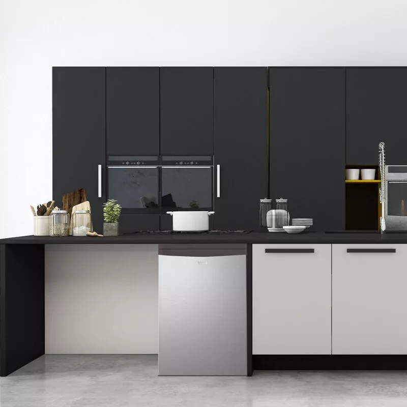 Frigorífico SVAN SR855500ECX 0,85 cm. inox con diseño elegante y acabado pulido adecuado para cocinas modernas