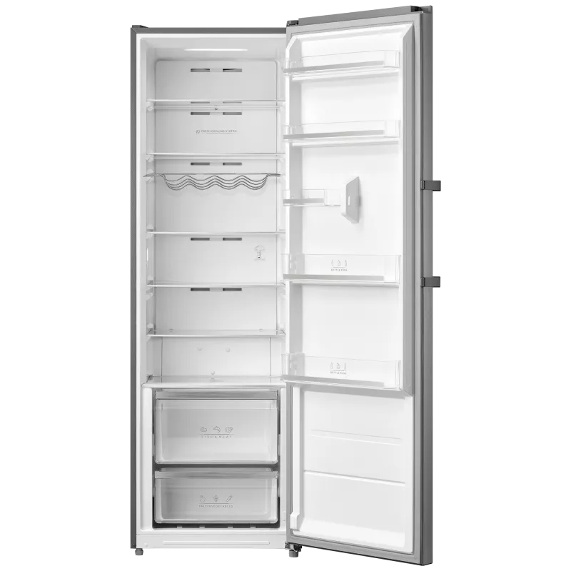 Frigorífico Nevir NVR-5626NVSDI No Frost inox 362 L de diseño moderno con acabado en acero inoxidable y gran capacidad interior