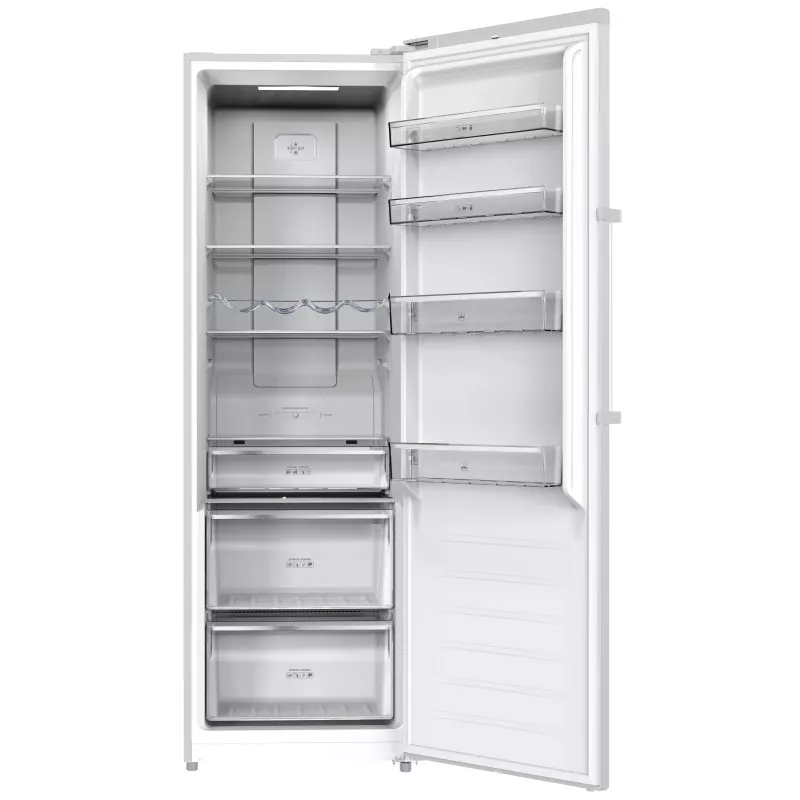 Frigorífico Corberó E-CCLH18520NFW No Frost 359 L blanco con estantes de cristal y compartimentos amplios.