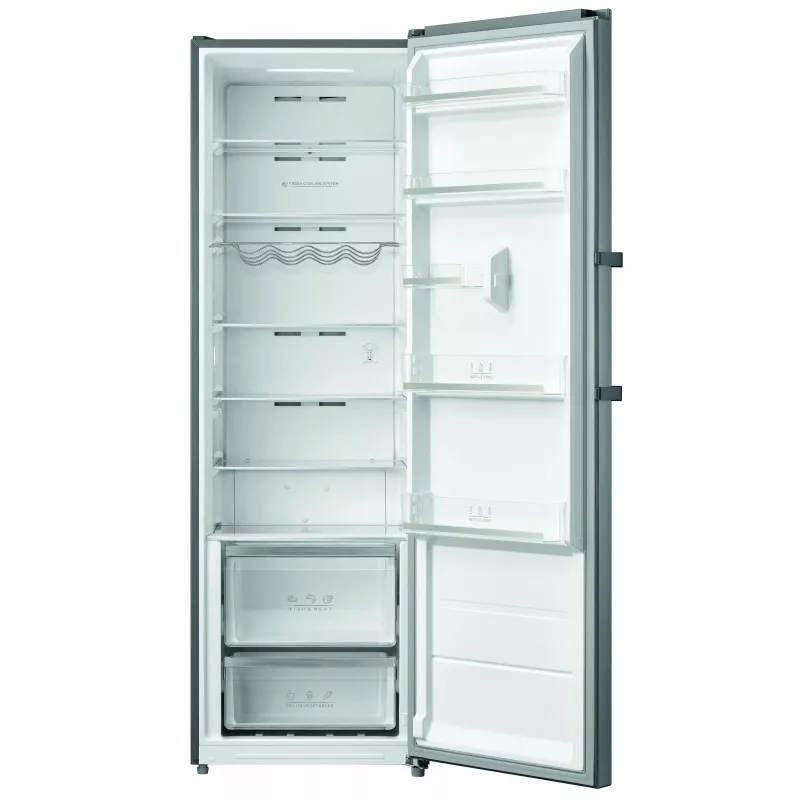 Frigorífico Edesa EFS-1823 NF EX No Frost inox 362 L con acabado en acero inoxidable y diseño de doble puerta.