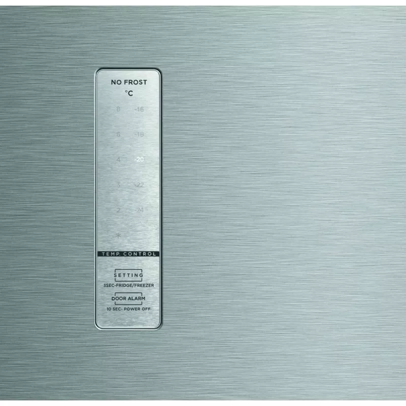 Frigorífico Edesa EFS-1823 NF EX No Frost inox 362 L con acabado de acero inoxidable y sistema No Frost.