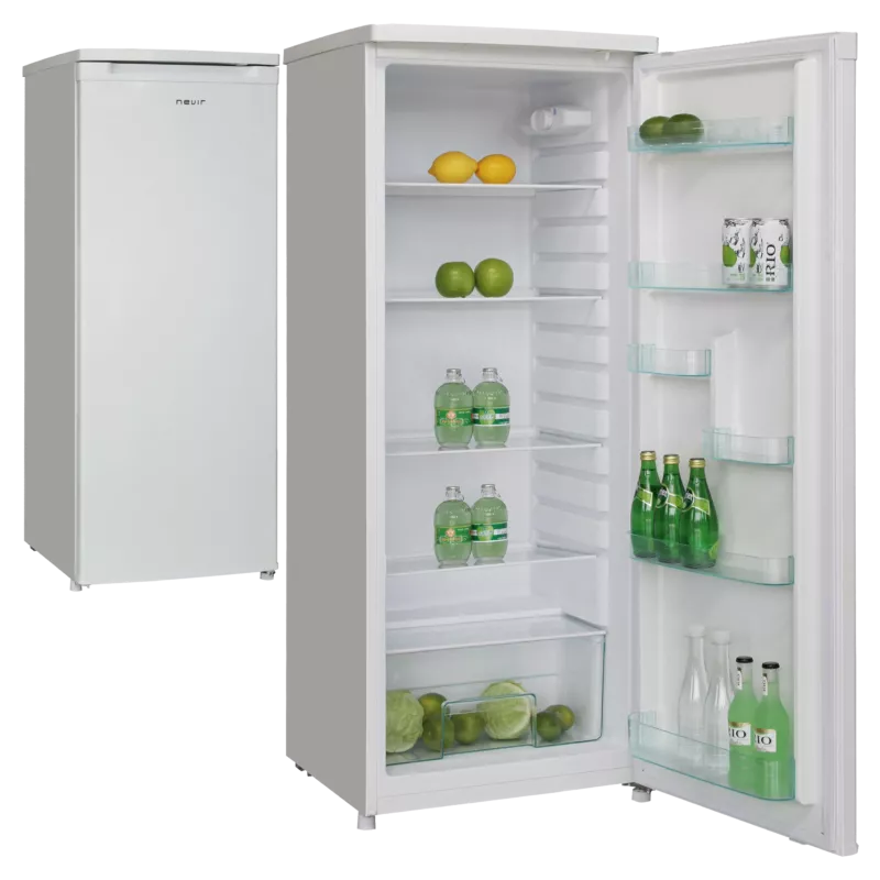 Frigorífico Nevir NVR-5526NVSD blanco de 240 L con estantes de cristal y diseño de puerta reversible