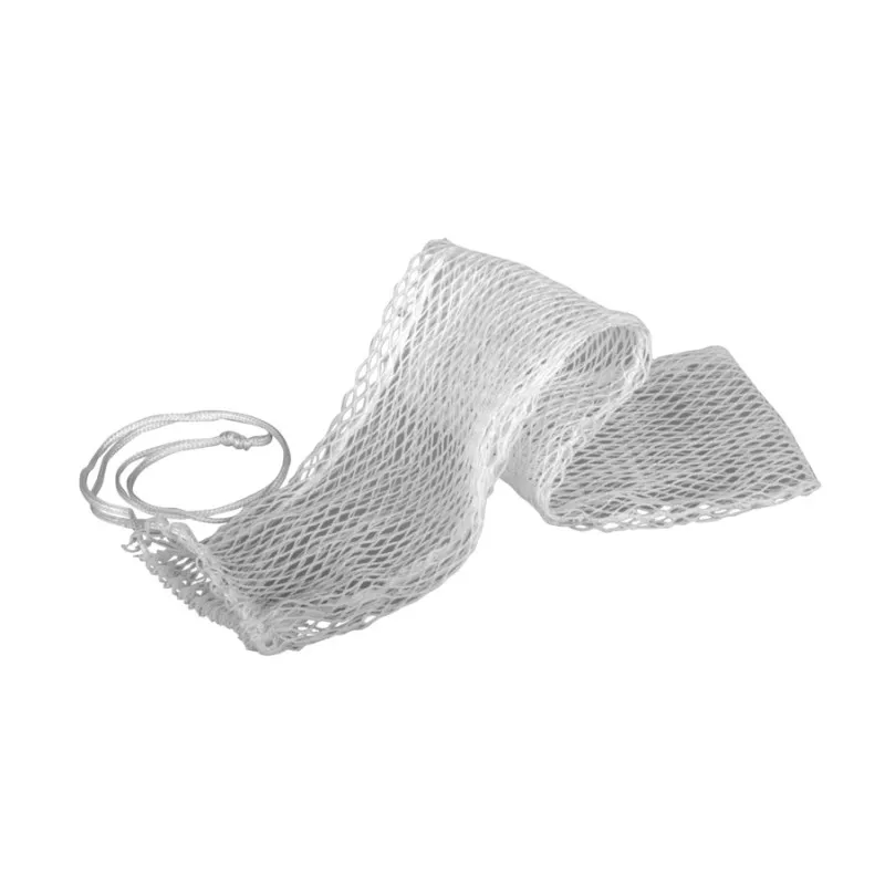 Malla elástica para carne Ibili 777702 de 2 m en color blanco, material resistente y diseño ventilado para cocción uniforme.