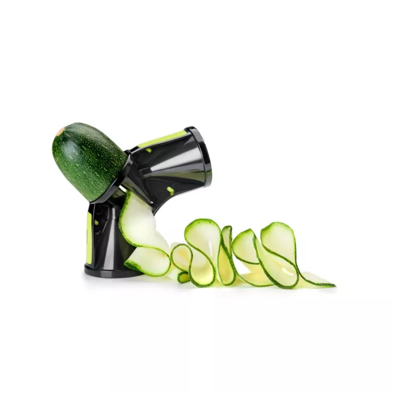 Cortador espiral triple Ibili 745700 19 cm negro de plástico para verduras con cortes en espiral finos y uniformes
